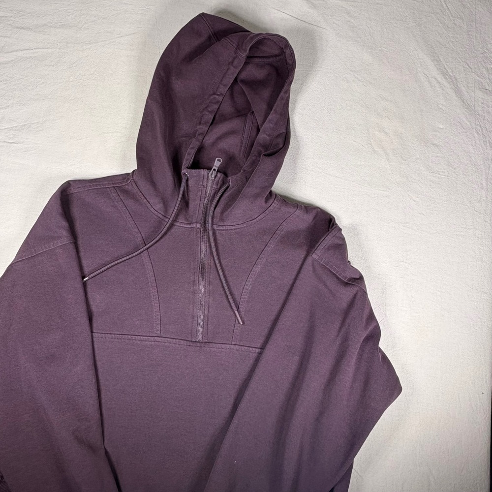 Old Navy Active Dynamic Fleece Half Zip Hoodie Purple Large L Athletic Pullover